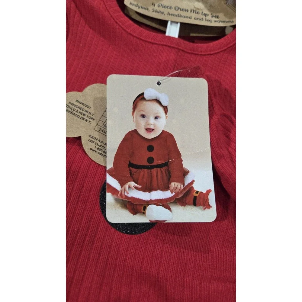 Santa Baby essentials 4PC Christmas outfit--18 months-NWT B10